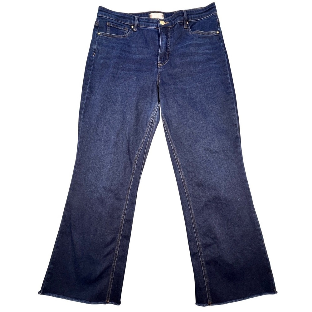 Kut from the Kloth Blue Kelsey Fab Ab Ankle Flare Jeans Womens 14